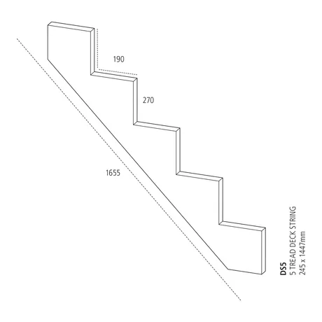 Pine Stair Stringer 5 Tread image