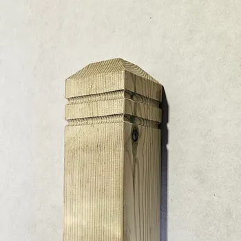 Pine Square Newel (2 Band) 1250mm x 83mm x 83mm