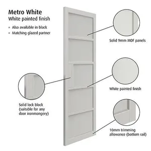 Internal Metro White Door (1981mm x 610mm x 35mm) image