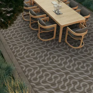 Millboard Modello Contour Composite Decking Board - Ebony Grey (3.6m x 196mm x 32mm) image