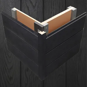 Millboard Shadow Line+ Composite Cladding External Corner - Burnt Cedar (3.05m x 50mm x 50mm) image