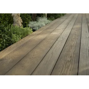 Millboard Enhanced Grain Composite Decking Board - Antique Oak (3.6m x 126mm x 32mm) image
