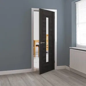 Internal Dark Grey Alabama Clear Glazed Door (1981mm x 686mm x 35mm) image