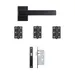 Argo Urban Latch Kit - Matt Black (Inc. Hinges: 76x50x2mm) image