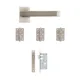 Argo Urban Latch Kit - Satin Nickel Chrome (Inc. Hinges: 76x50x2mm) thumbnail