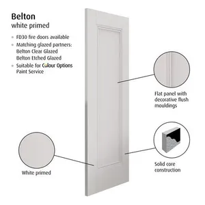 Internal White Belton 1P FD30 Door (1981mm x 838mm x 44mm) image