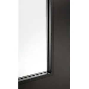 Monaco Laminate Glazed Pre-finished Black Laminate Doors 838 x 1981 image