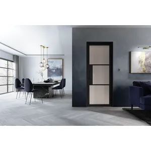 Tribeca 3L Reeded Pre-finished Black Doors 610 x 1981 image