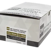 Coarse Thread Drywall Screws - Black (32mm) x1000