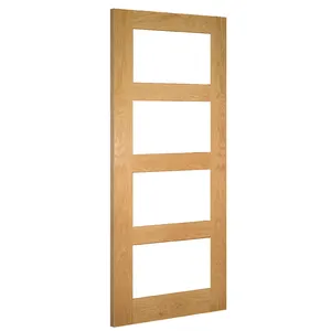 Coventry Unfinished Oak Glazed Internal Door (2040mm X 726mm X 40mm) image