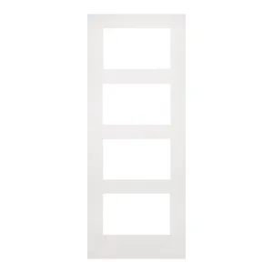 Coventry White Primed Glazed Internal Door (1981mm X 610mm X 35mm) image