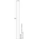 Square Pine Newel Post - 2 Band (1.5m x 83mm x 83mm) thumbnail