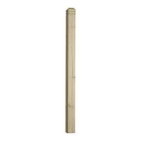 Square Pine Newel Post - 2 Band (1.2m x 83mm x 83mm)
