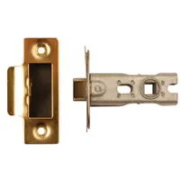 CE Tubular Latch - Polished Brass (2¹/₂" / 63mm, Backset:45mm)