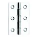 Double Steel Washered Hinge - Polished Chrome  (4" x 2 ¹/₂" / 102mm x 67mm) x3 image