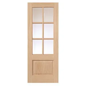 Internal Oak Dove U/F Glazed Door (1981mm x 762mm x 35mm) image