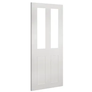 Eton White Primed Glazed Internal Door (2040mm X 726mm X 40mm) image