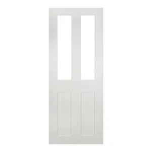 Eton White Primed Glazed Internal Door (2040mm X 726mm X 40mm) image