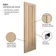Internal Oak Eden U/F Door (1981mm x 610mm x 35mm) thumbnail