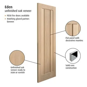 Internal Oak Eden U/F Door (1981mm x 610mm x 35mm) image