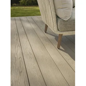 Millboard Enhanced Grain Composite Decking Board - Limed Oak (3.6m x 176mm x 32mm) image
