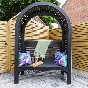 Contemporary Arbour - Black (2.2m x 1.5m x 0.7m) image