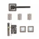 Hadrian Mortice Kit - Matt Satin Black Finish (Inc. Hinges: 76x50x2mm) thumbnail