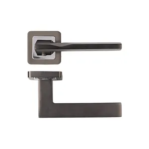 Hadrian Matt Satin Black Handle Square Rose image