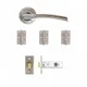 Hera Latch Kit - Satin Nickel Chrome (Inc. Hinges: 76x50x2mm) thumbnail
