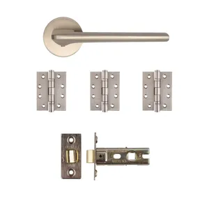 Ithaca Latch Kit - Satin Nickel (Inc. Hinges: 102x76x3mm) image