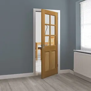 Internal Oak Dean P/F Glazed Door (1981mm x 686mm x 35mm) image