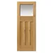 Internal Rustic Oak 4 Panel 1930S P/F Glazed Door (1981mm x 762mm x 35mm) image
