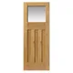 Internal Rustic Oak 4 Panel 1930S P/F Glazed Door (1981mm x 762mm x 35mm) thumbnail