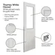 Internal White Primed Thames 1L Clear G Door (2040mm x 626mm x 40mm) thumbnail