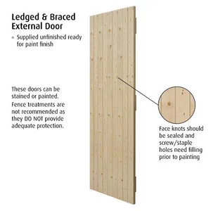 External Ledged & Braced Door (1981mm x 610mm x 40mm) image