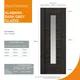 Internal Dark Grey Alabama Clear Glazed Door (1981mm x 686mm x 35mm) thumbnail
