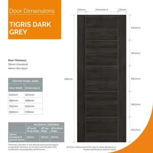 Internal Dark Grey Tigris Door (1981mm x 610mm x 35mm) image