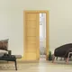 Oak Frame with Satin Chrome Hardware - Single Pocket Door Kit (2040*726*125mm) thumbnail