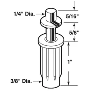 BiFold Door Track Gear Kit Replacement & Spare Part - Top Pin Pivot (Part B) image