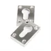 Slim Escutcheon (Pair) Satin Nickel Chrome 35*50mm - Rectangle Rose image