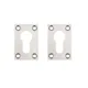 Slim Escutcheon (Pair) Satin Nickel Chrome 35*50mm - Rectangle Rose thumbnail