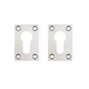 Slim Escutcheon (Pair) Satin Nickel Chrome 35*50mm - Rectangle Rose image