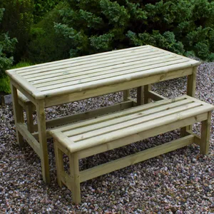 Athol Table & Bench Set - 1 Table & 2 Benches (1500mm x 750mm x 730mm) image