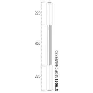 Benchmark Oak Stop Chamfered Spindle (895mm x 41mm x 41mm) image