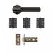 Sparta Latch Kit - Matt Black (Inc. Hinges: 102x76x3mm) image