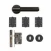Sparta Mortice Kit - Matt Black (Inc. Hinges: 102x76x3mm) image