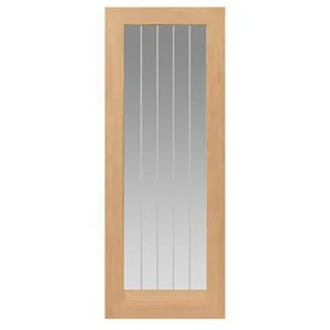 Internal Oak Thames U/F Glazed Door (1981mm x 762mm x 35mm) image