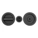 Pocket Door Round Bathroom Lock Matt Black Finish image