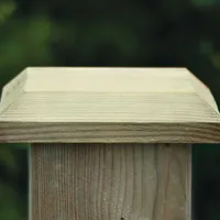Treated Timber Post Cap - Flat (3" x 3" / 75mm x 75mm)