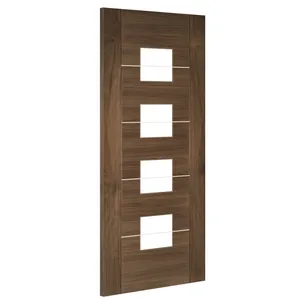Valencia Prefinished Walnut Glazed Internal Door (1981mm X 686mm X 35mm) image
